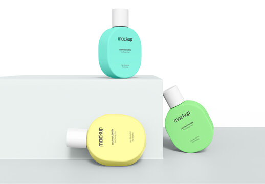 Cosmetic Bottle PSD Mockup