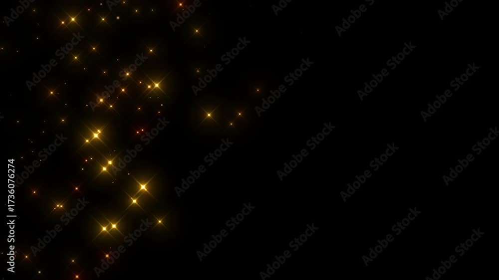 Canvas Prints golden sparkling stars light background effect