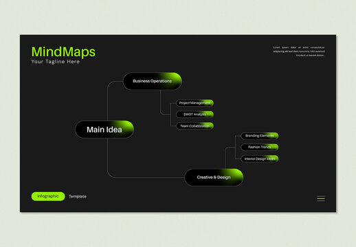 Modern Mind Map Infographic Template for Business Strategy