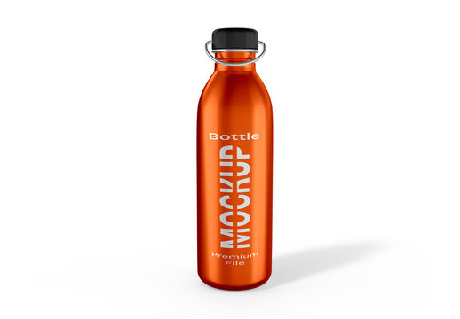 Metal Water Bottle Mockup Template