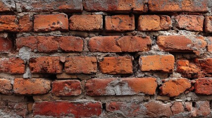 Obraz premium Brick Back Ground. Abstract Construction Design with Clay and Mortar
