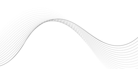 A clean, minimalist abstract background featuring two flowing, wavy line patterns in subtle gray, creating an elegant, modern, and serene design on a bright white surface.