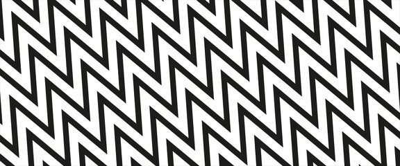 Black and white diagonal contrasting stripes with a zigzag on all sheet .