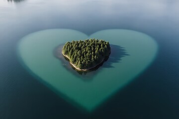 heart shaped island