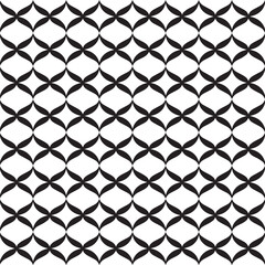 Abstract Black Oval Geometric Vector Pattern Illustration