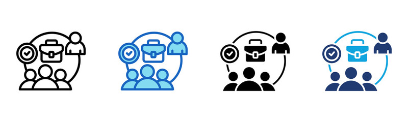 Business Coaching icon Multi Style Vector Illustration