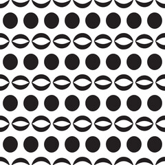 Abstract Black Oval Geometric Vector Pattern Illustration