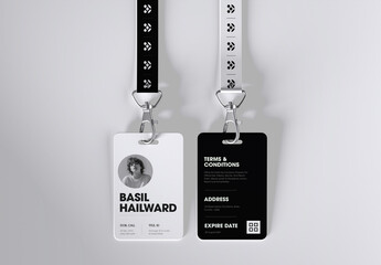 Minimalist Monochromatic Corporate ID Card Design