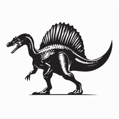 Detailed Vector Spinosaurus Illustration Prehistoric Animal Design