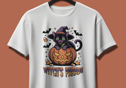 Spooky Halloween Tshirt Design Template for Festive and Fun Apparel Creations