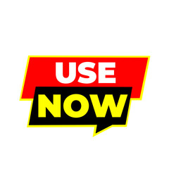 USE NOW png, access concept tag, tool instruction label, modern clean layout, functional design art