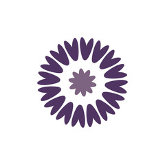 vector illustration of abstract heart flower