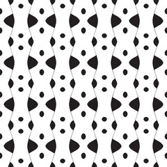Abstract Black Oval Geometric Vector Pattern Illustration