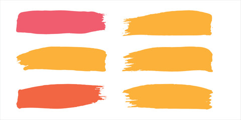 Obraz premium set of watercolor paint strokes