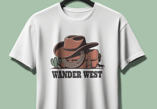 Western Cowboy Graphic Tshirt Design