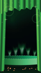 Illuminated Pedestal Stage with Glow Light for Product Presentation and Modern Design Concept