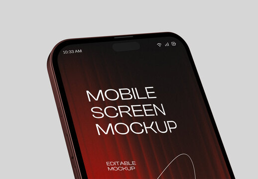 Mobile Screen PSD Mockup