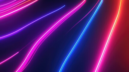 Fototapeta premium Abstract glowing lines creating a vibrant light flow