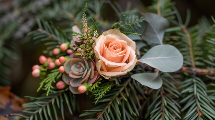 Boutonniere for marriage, wedding paraphernalia.