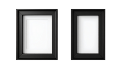 Picture Frame Empty and with Placeholder isolated on transparent background