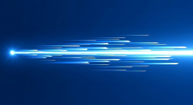 Abstract blue light streaks