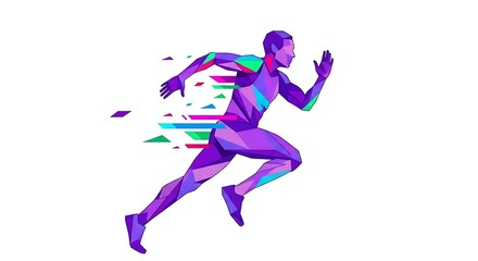 Abstract illustration of a person running