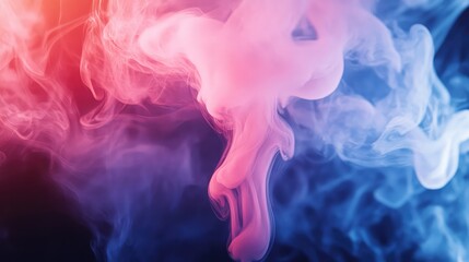 Colorful abstract smoke dissolving in water creating gradients