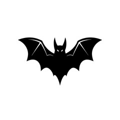 Fototapeta premium bat icon black silhouette vector illustration on transparent background