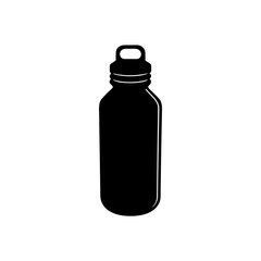water bottle icon black silhouette vector illustration on transparent background