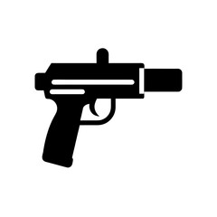 water gun icon black silhouette vector illustration on transparent background