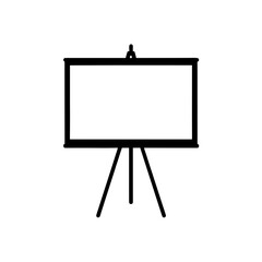 whiteboard icon black silhouette vector illustration on transparent background