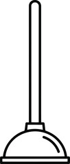 Simple plunger icon vector art bathroom tool vector