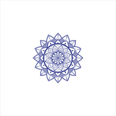 Minimalist central circular motif mandala design