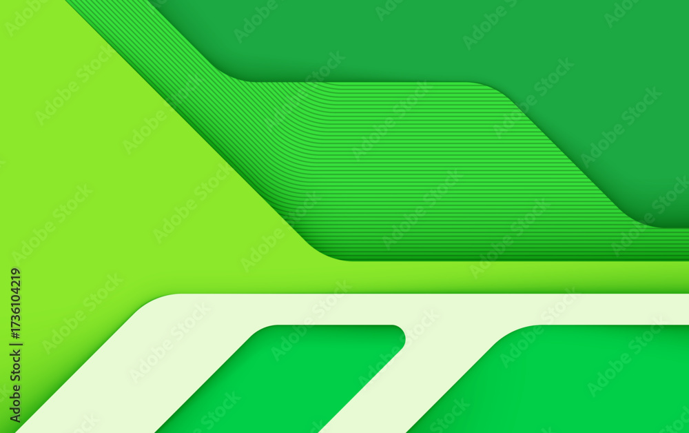 Poster abstract green background with square pattern and light wave design