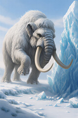 氷山を削るマンモスの牙