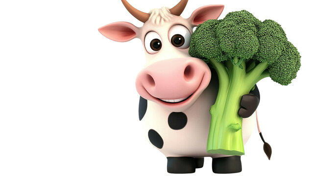 Cartoon dairy cow transparent background