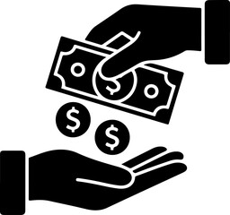 currency exchange silhouette vector illustration