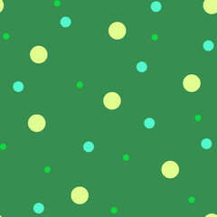 Polka dot on green seamless pattern