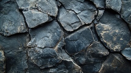 Dark gray rough slate rock wall texture
