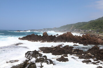 春の佐渡島。藻浦﨑公園。