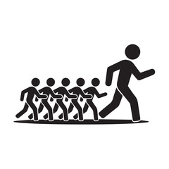 Personal Growth and Leadership Evolution Silhouette