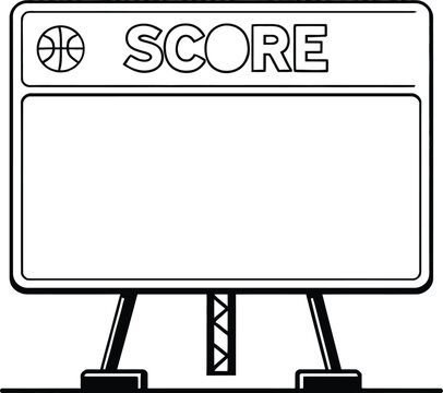score clipart black and white