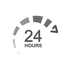 24 hours icon. Twenty four hours , Vector, Illustration.	