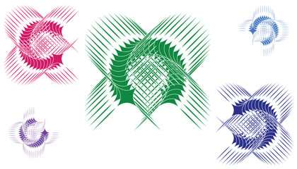 Realistic White BG with color full shaped, Vector Realistic Background with colorful shapes