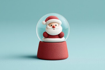 Christmas Snow Globe with Santa Figure