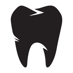 Tooth dental logo design on white background
