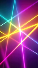 Abstract Background with Colorful Bright Light Rays in Neon Shades Creating Dynamic Patterns and Energetic Vibes for Creative Projects and Design Needs