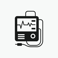 Ecg Machine, cardiogram, Electrocardiogram icon vector