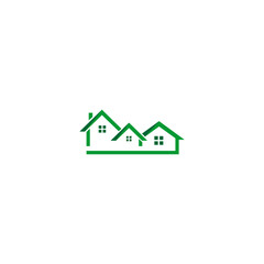 real estate icon on  house realty icon business logo