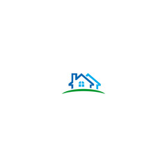 abstract logo design on  house realty icon business logo